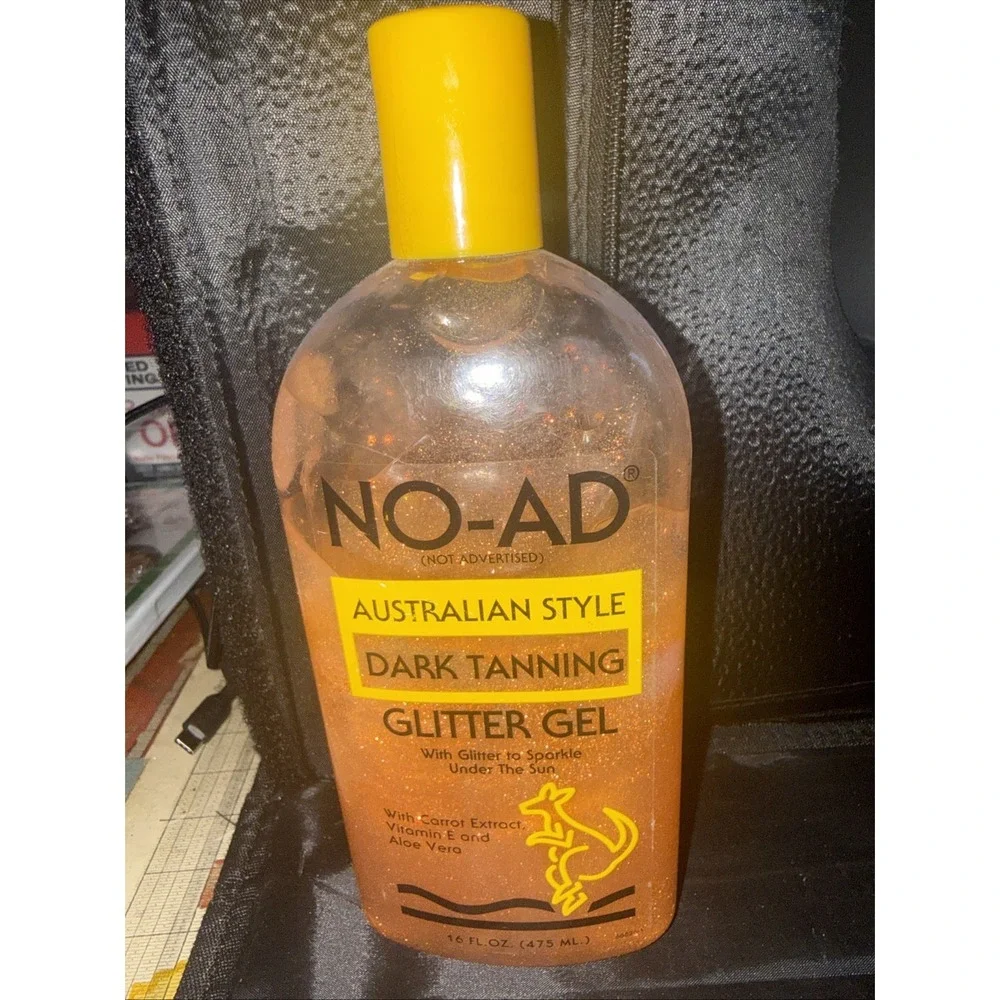 VTG Y2K NO-AD Australian Style Dark Tanning Glitter Gel VERY RARE 16oz ~60% Full